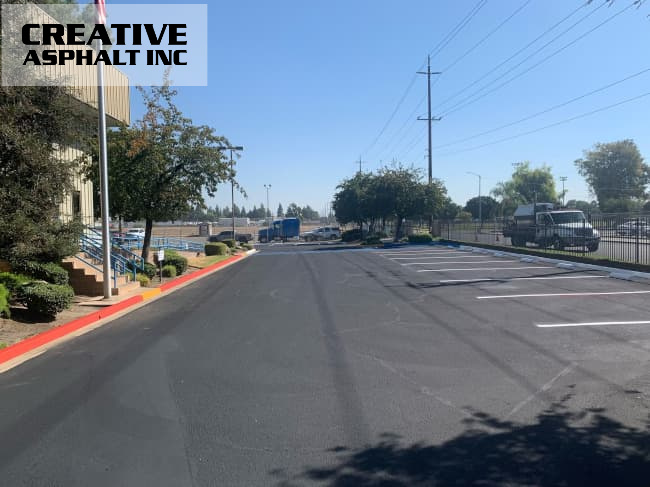 A newly renovated parking lot is now available with sealcoating and lines freshly added.