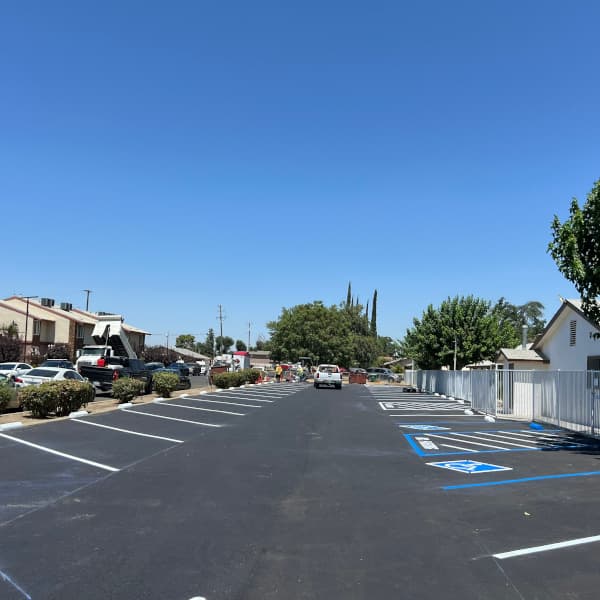 final paving at Evergreen Care Center in Fresno, CA