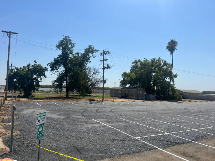 parking lot striped