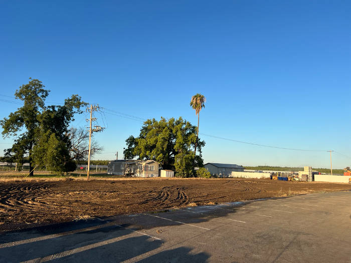 Grading of new parking lot